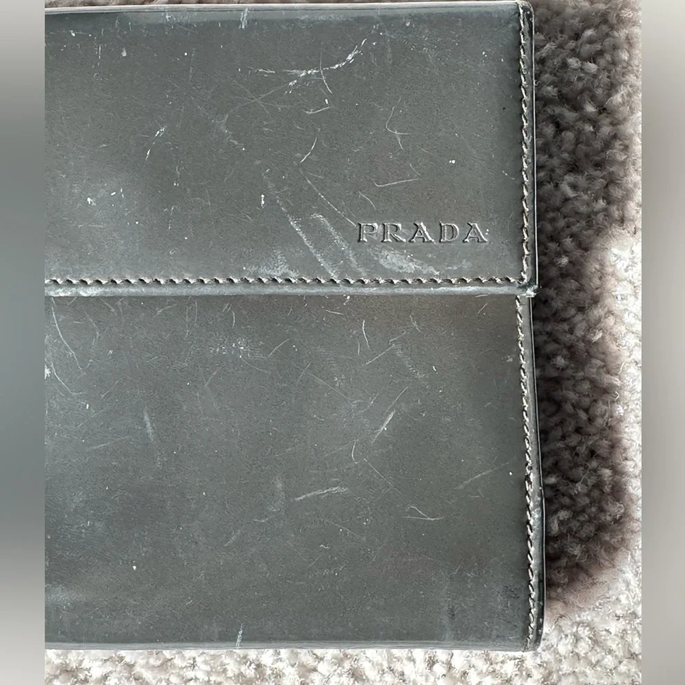 Prada Wallet - Spazzolato Portafoglio in Color Gray Smog with authenticity card - Picture 4 of 16